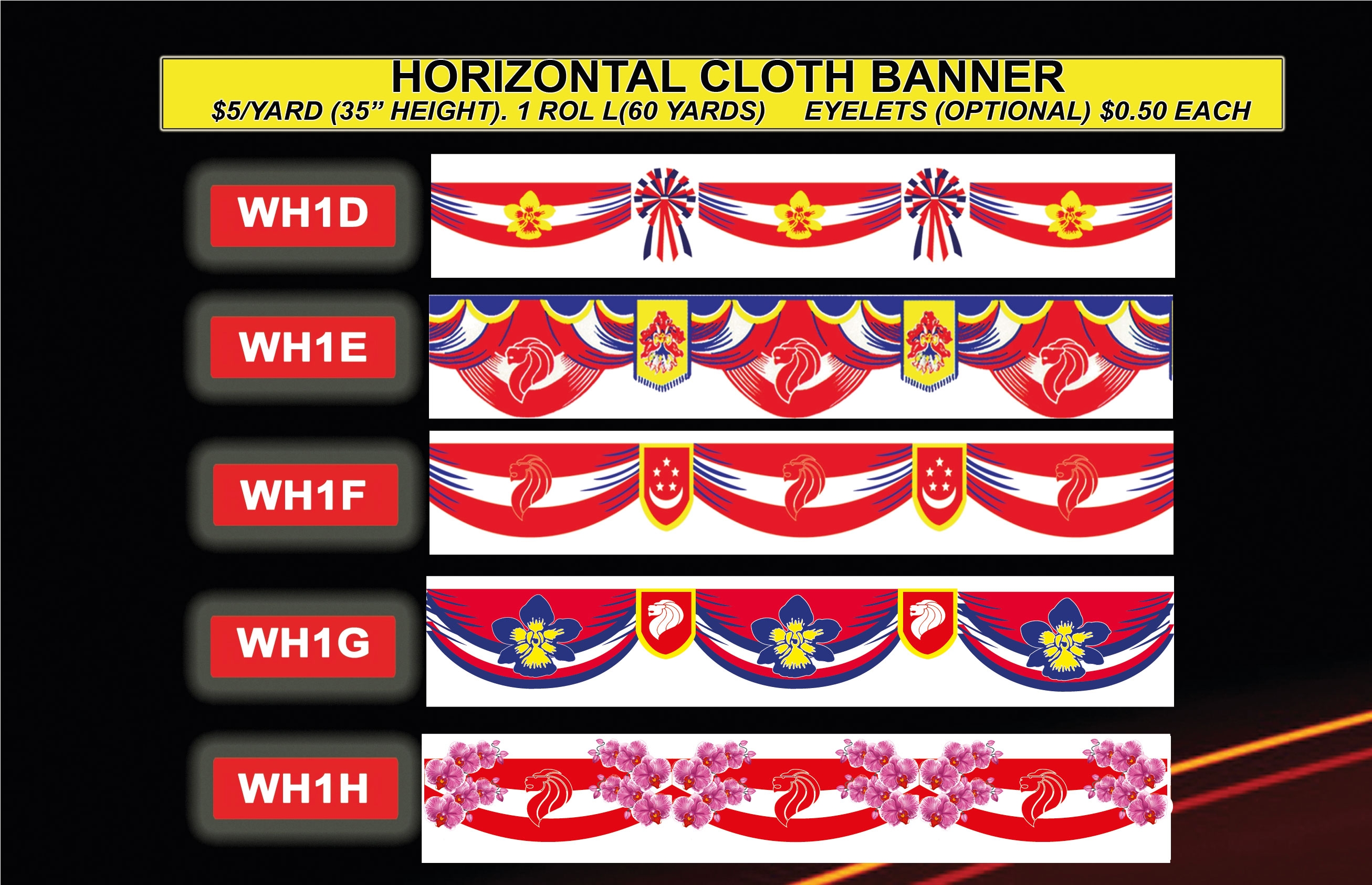 Horizontal Cloth Bannerette