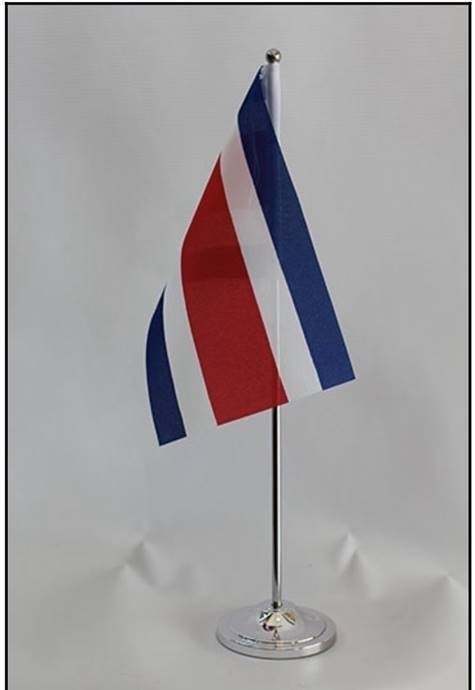 Metal Chrome Table Flag Stand (Single and Adjustable)